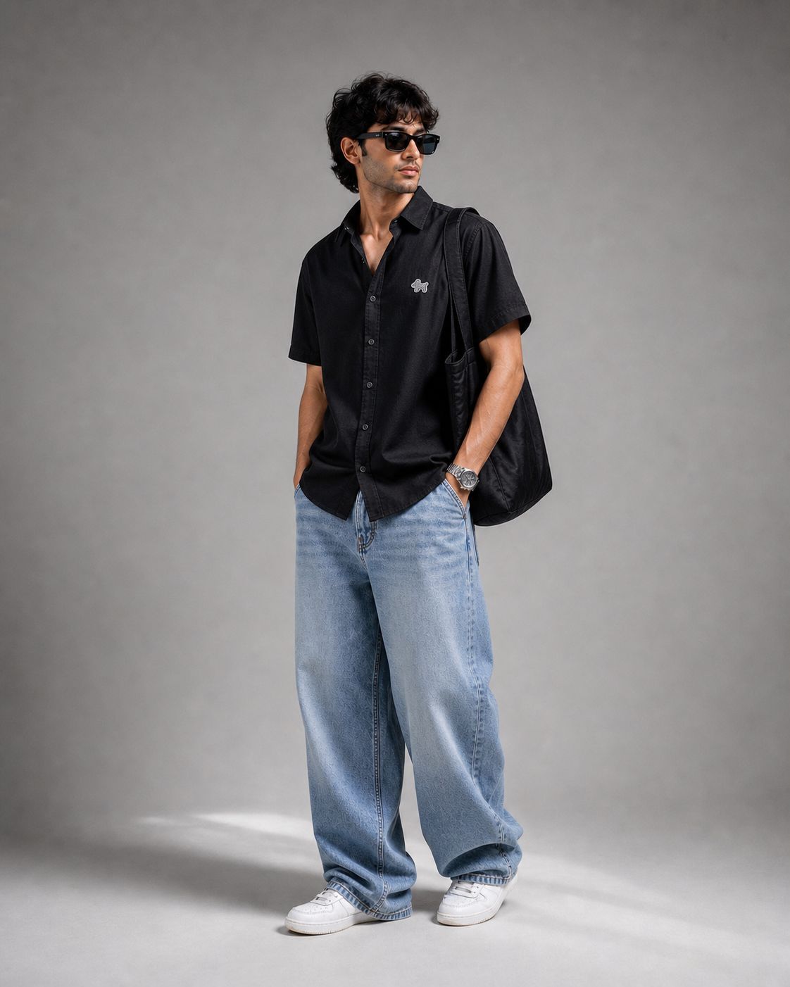 Korean Streetwear Black Shirt