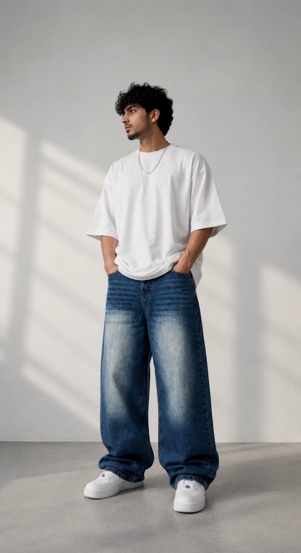 Retro Fade Loose Fit Denim Pants