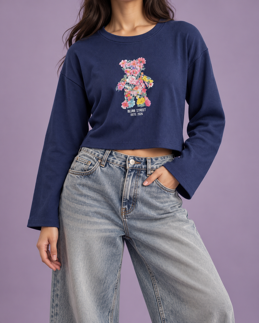 BLURR STREET Women’s Waffle Tees studio campaign