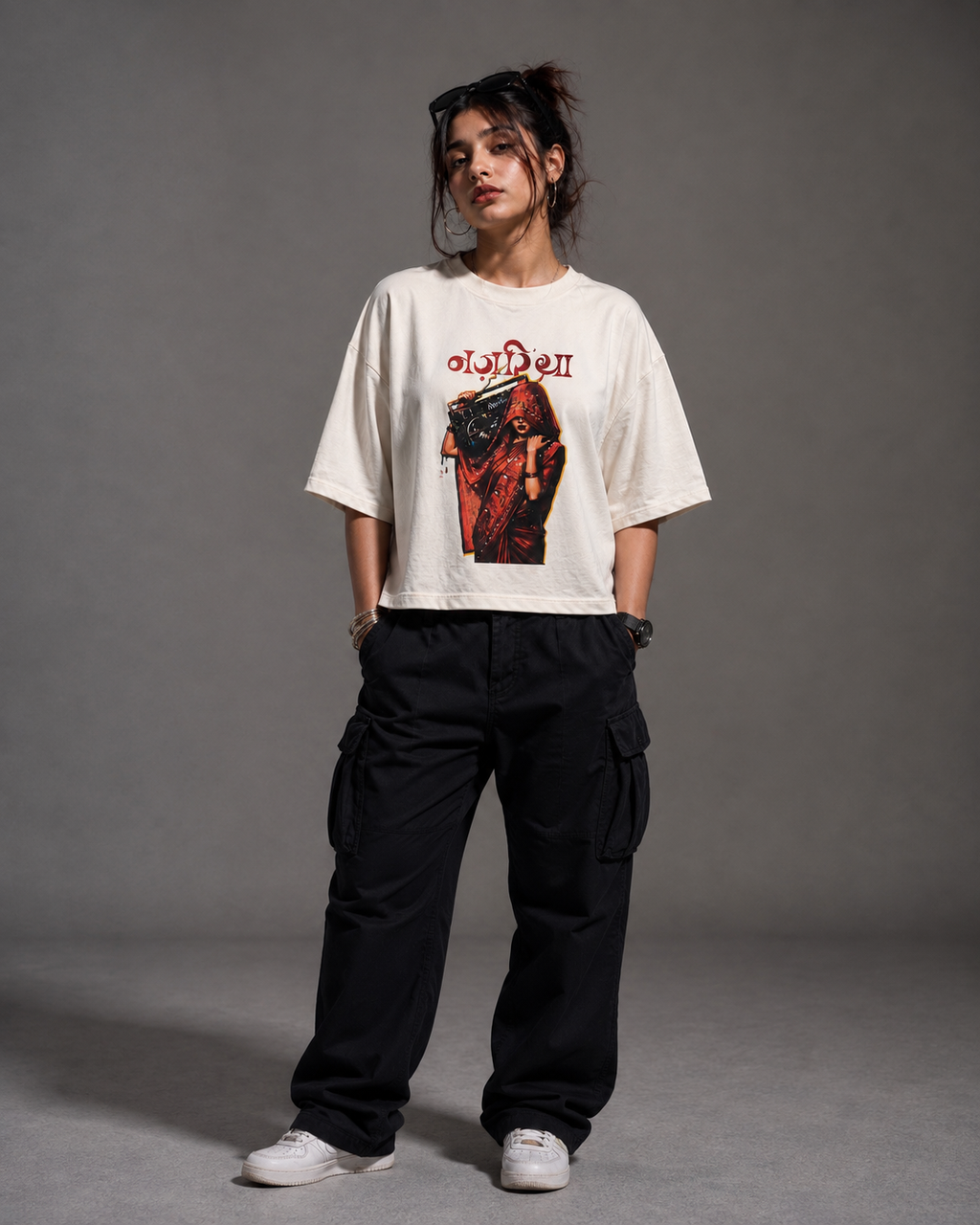 Gajariya Graphic cropped Tee