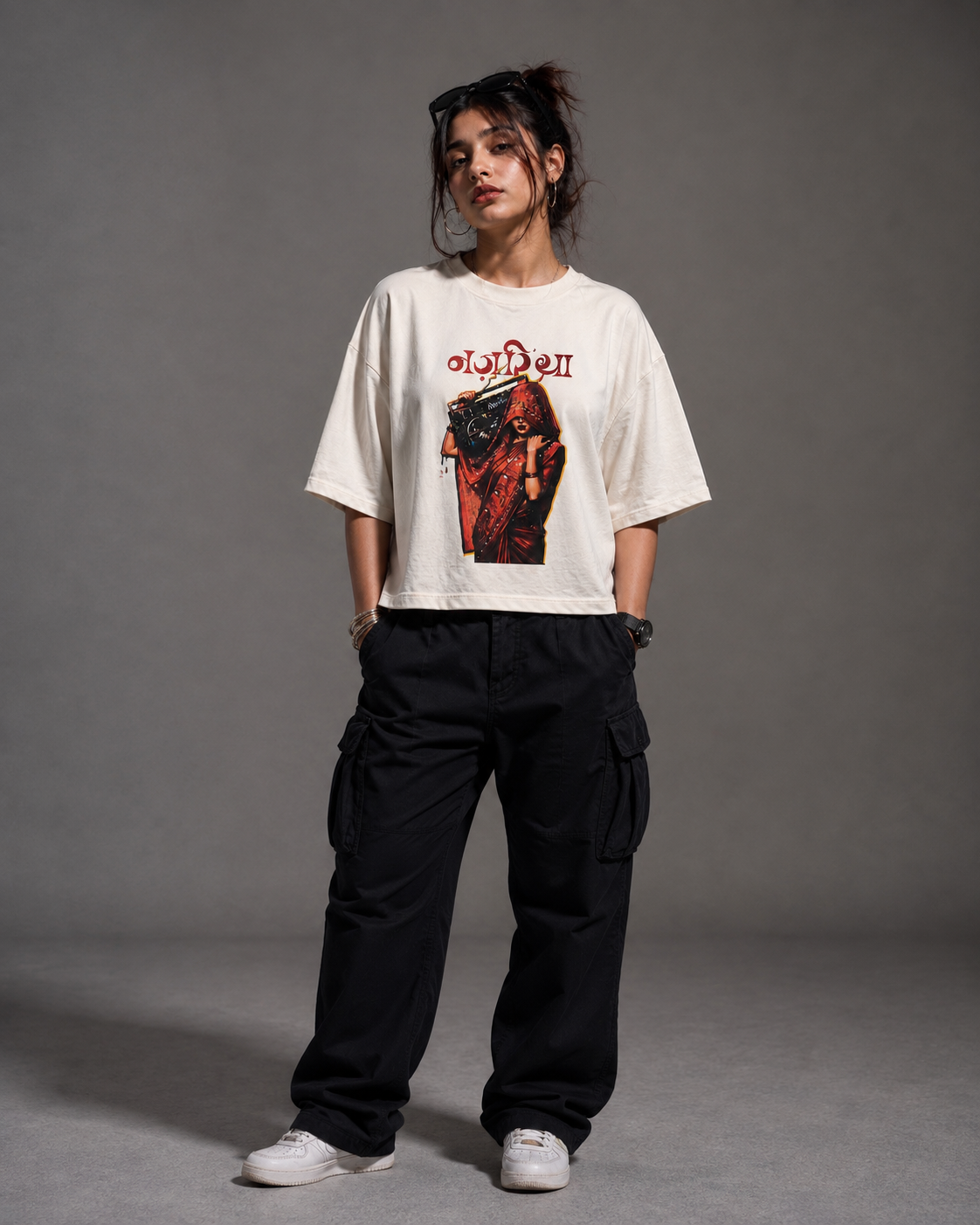 Gajariya Graphic cropped Tee