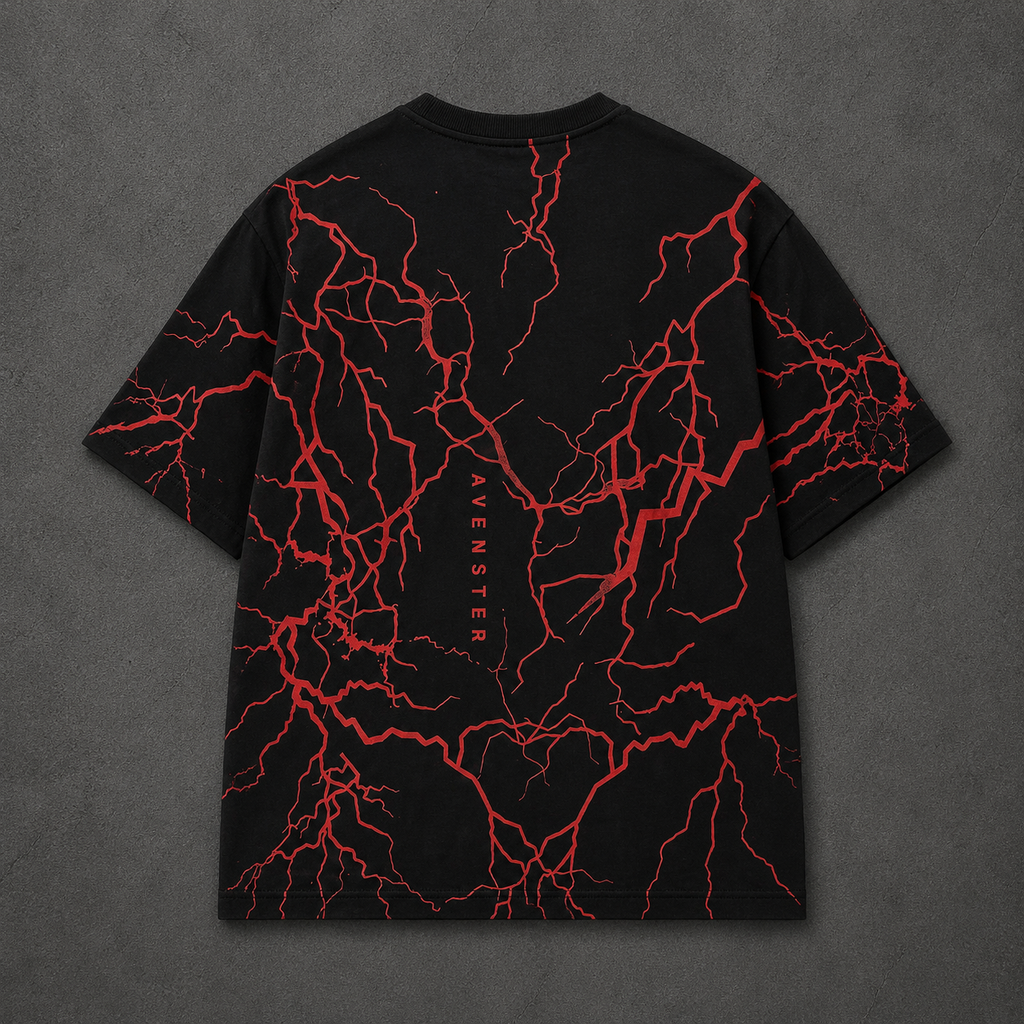 OG Lightning Oversized Black Graphic T-Shirt | Premium Streetwear Tee