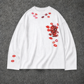 Love Bites White Oversized Waffle T-Shirt for Women