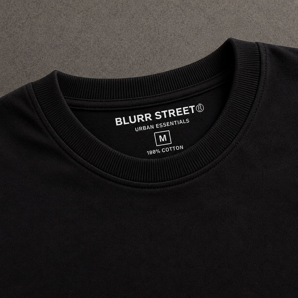 Graphic Oversized T-Shirt - Black