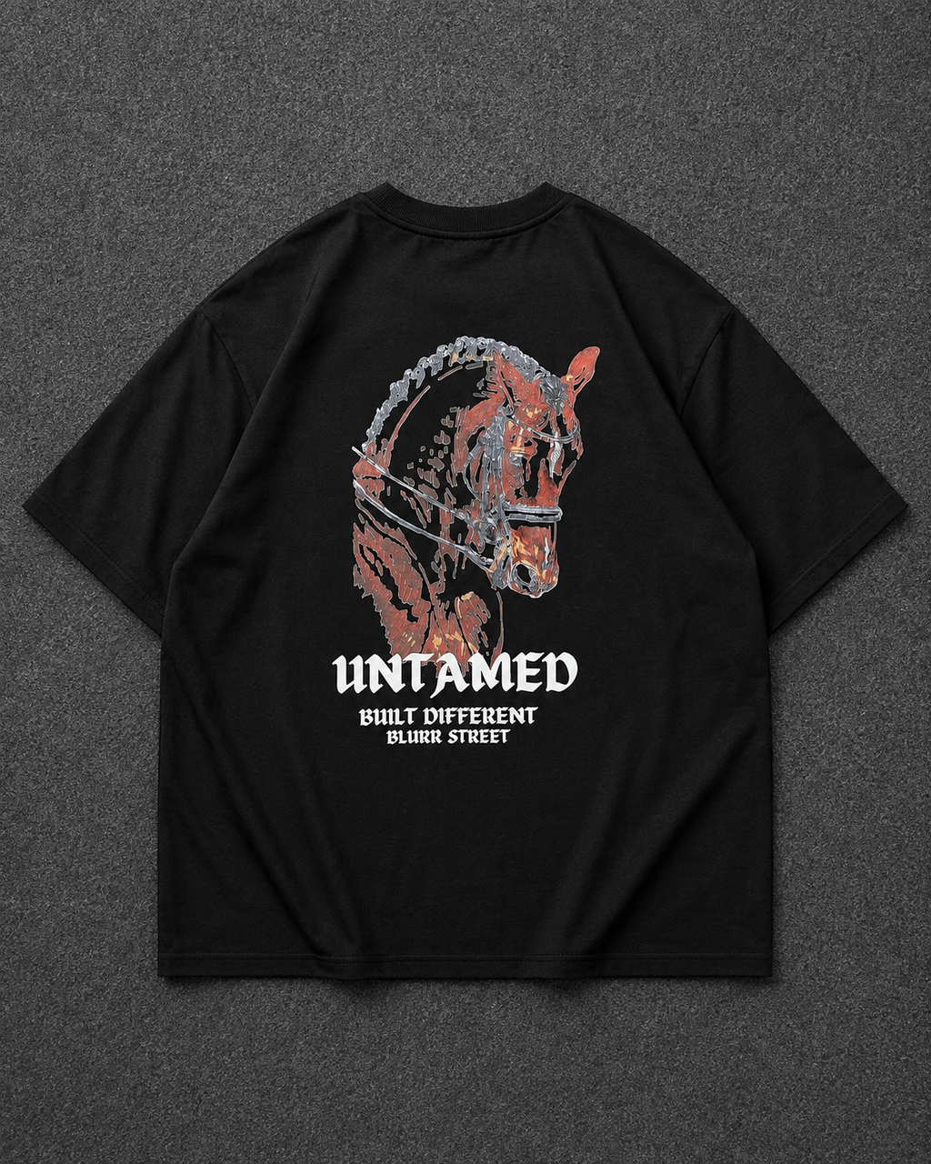 Untamed Oversized Graphic T-Shirt – Black