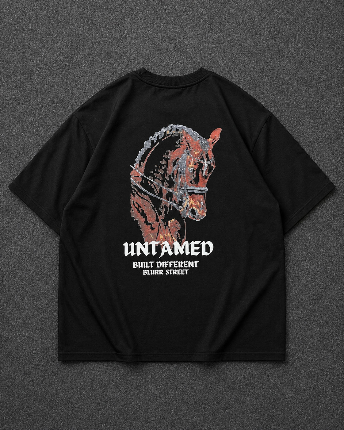 Untamed Oversized Graphic T-Shirt – Black