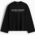 BLURR STREET Chaos Black Full Sleeve Boxy Fit T-Shirt