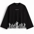 Made for Streets Black Full Sleeve Boxy Fit T-Shirt