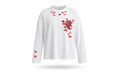 Blurr Street Kiss Mark Waffle Knit Unisex Full Sleeve TShirt – White