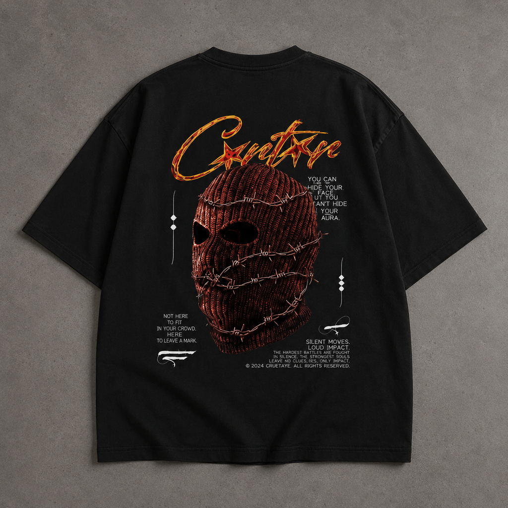 Graphic Oversized T-Shirt - Black