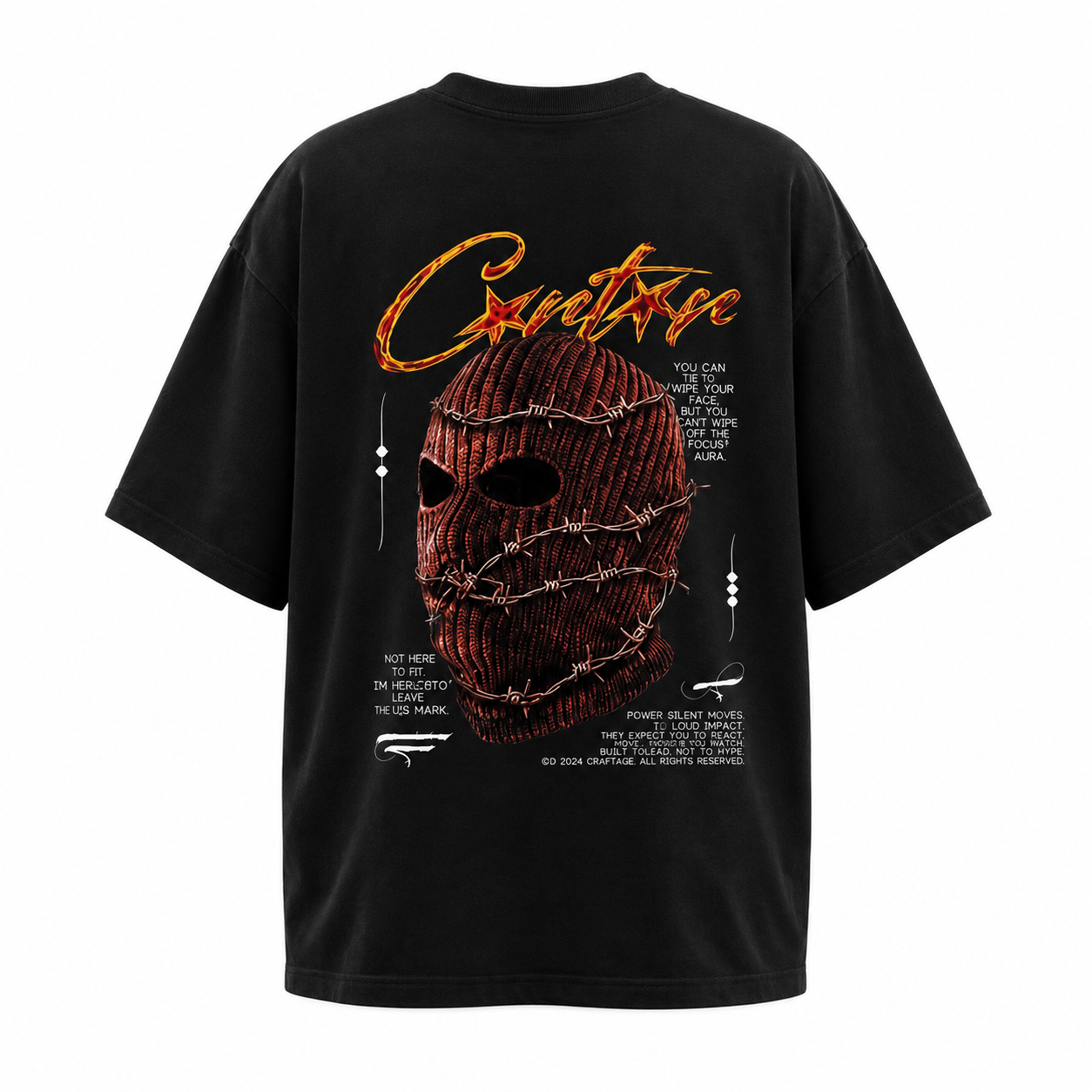 Graphic Oversized T-Shirt - Black