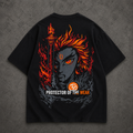 Protector of the Weak Oversized Anime T-Shirt | Premium Heavyweight Black Tee