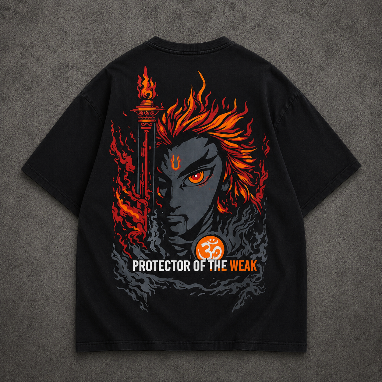 Protector of the Weak Oversized Anime T-Shirt | Premium Heavyweight Black Tee
