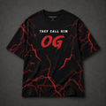 OG Lightning Oversized Black Graphic T-Shirt | Premium Streetwear Tee