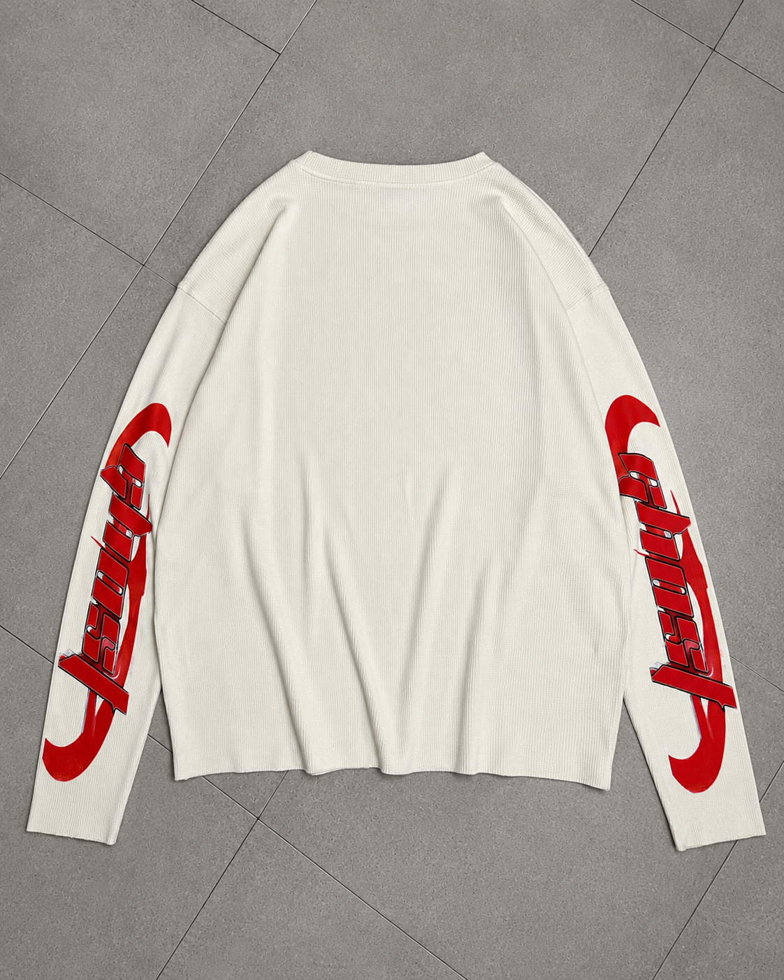 Blurr Street Waffle Sweatshirt – Off White