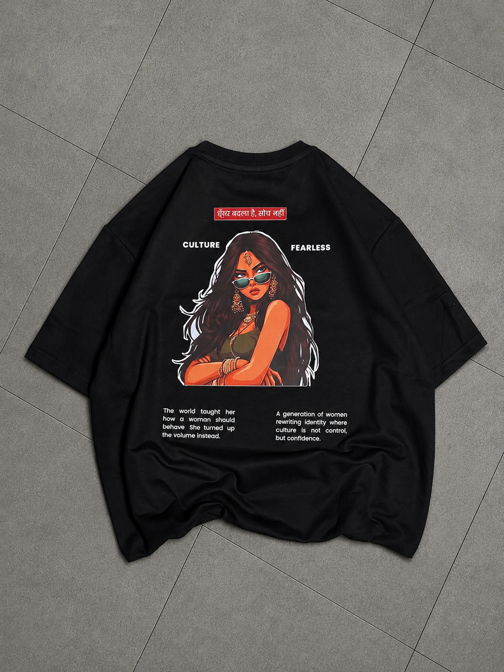 BOSS Lady Oversized Tee – Black