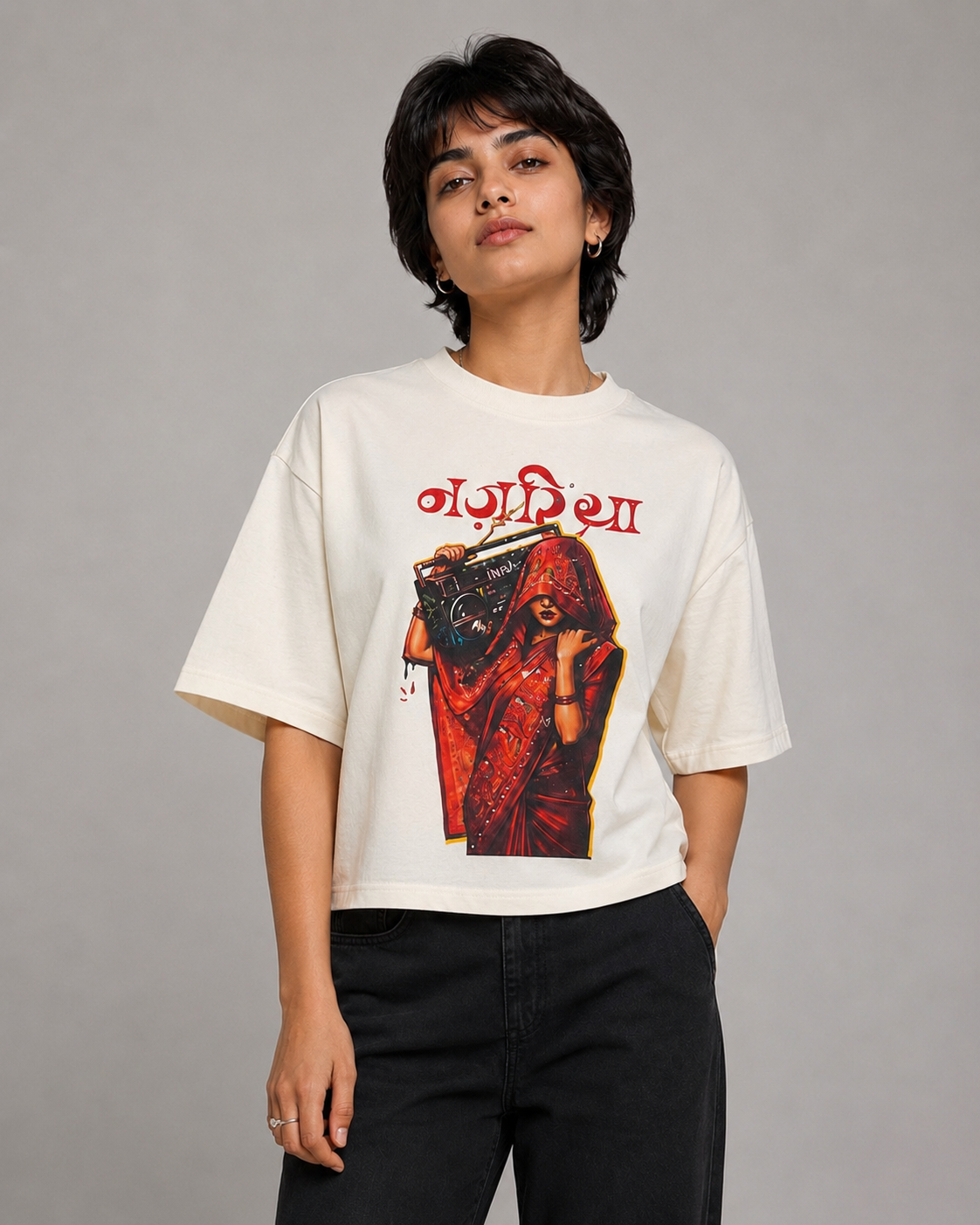 Gajariya Graphic cropped Tee