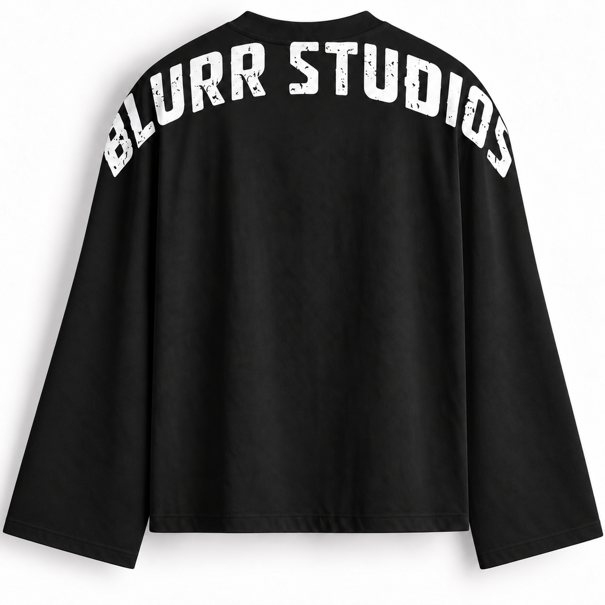 BLURR STUDIOS Black Full Sleeve Boxy Fit T-Shirt