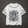Tribal Spirit Oversized White Graphic T-Shirt | Premium Streetwear Tee
