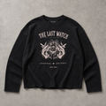 The Last Watch Black Waffle Cropped T-Shirt