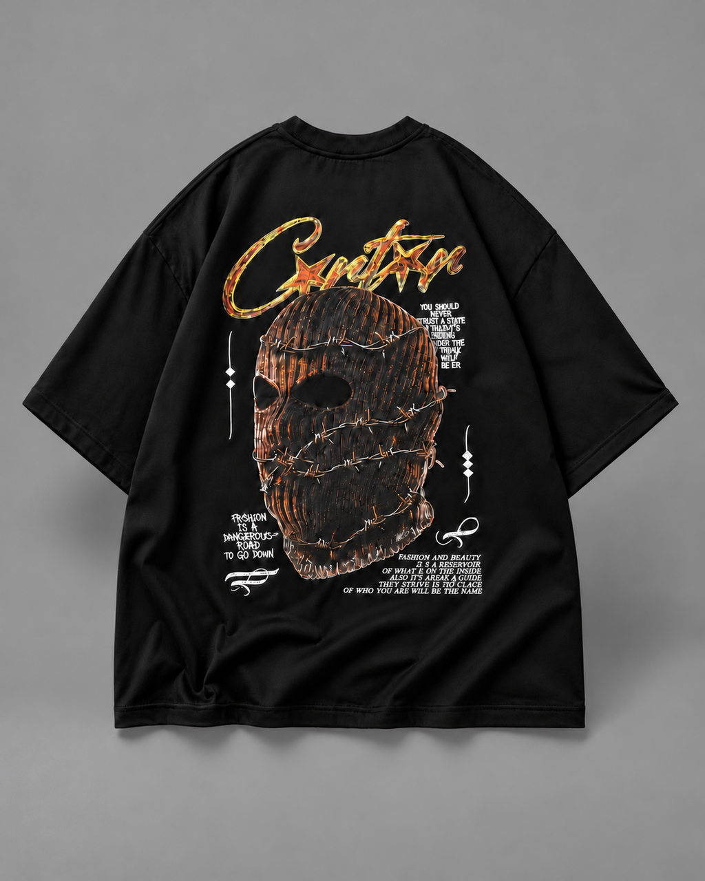 Aura Stealer Oversized T-Shirt – Black — tonal studio backdrop