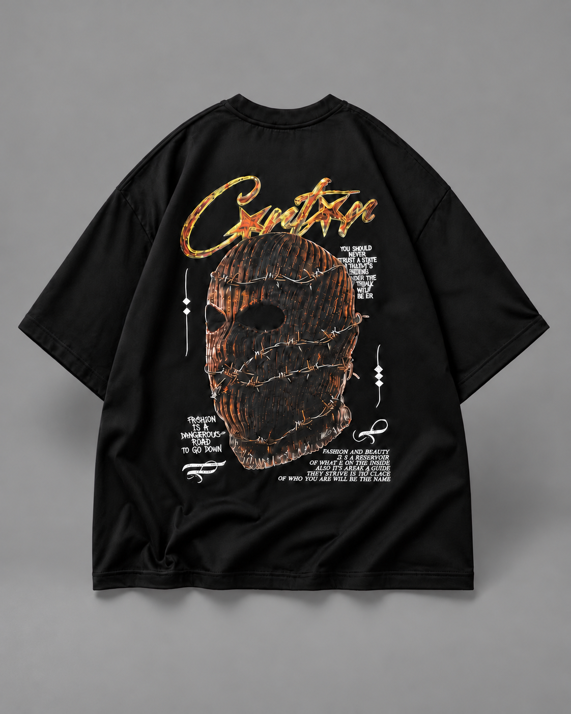 Aura Stealer Oversized T-Shirt – Black — tonal studio backdrop