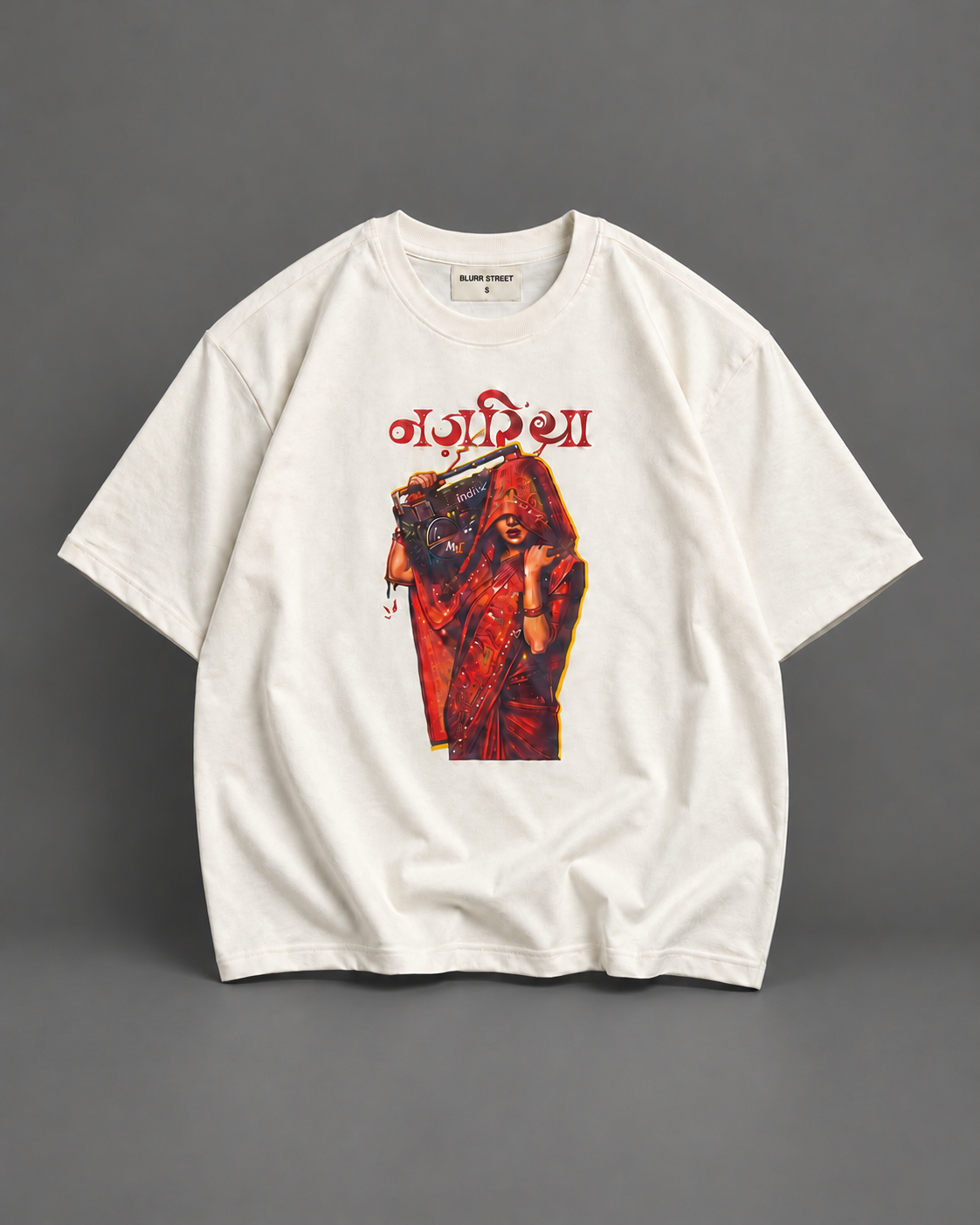 Gajariya Graphic cropped Tee — tonal studio background
