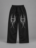 Gothic Tribal Baggy Sweatpants – Jet Black — tonal studio backdrop