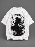 Mahakal Oversized Graphic T-Shirt – White | BLURR STREET — tonal studio backdrop
