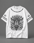 Tribal Spirit Oversized T-Shirt – White | BLURR STREET — tonal studio backdrop