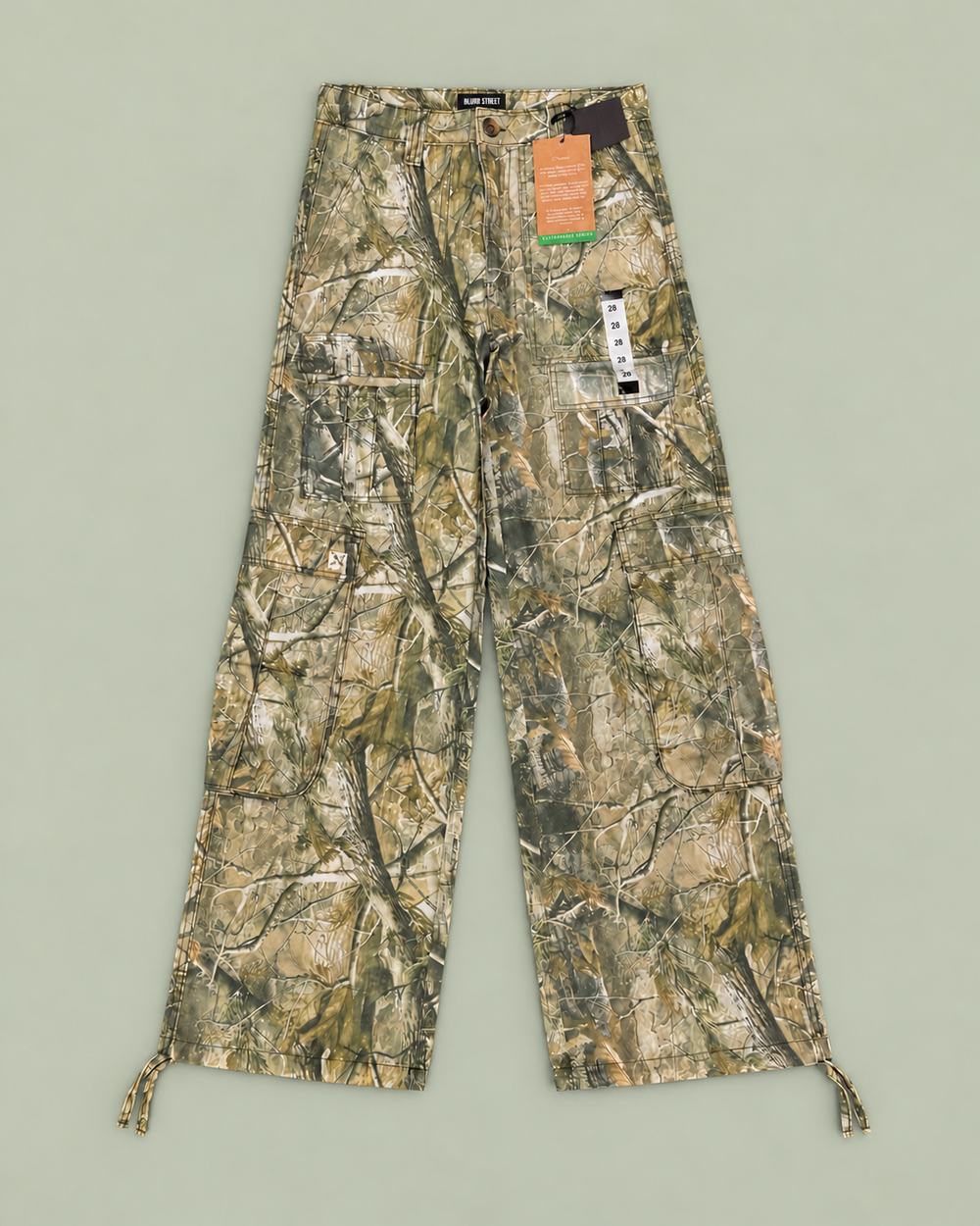 Forest Camo Cargos — BLURR STREET label (p7)