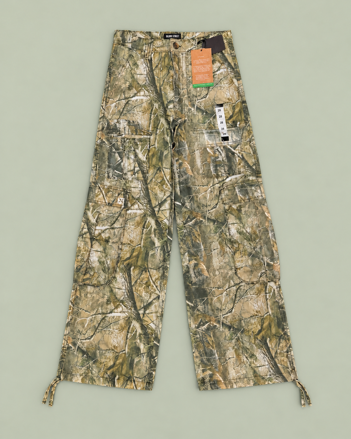 Forest Camo Cargos — BLURR STREET label (p7)
