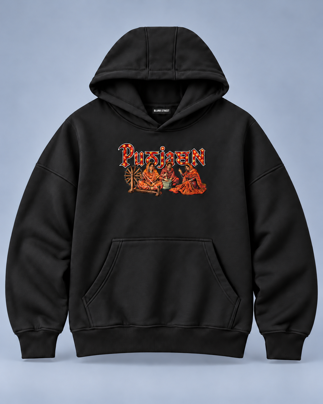 Punjaban Hoodie — Black — BLURR STREET label (p42)
