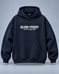 Street Soul Hoodie — Navy — BLURR STREET label (p39)