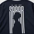 SABAR Navy Waffle Cropped Long-Sleeve T-Shirt