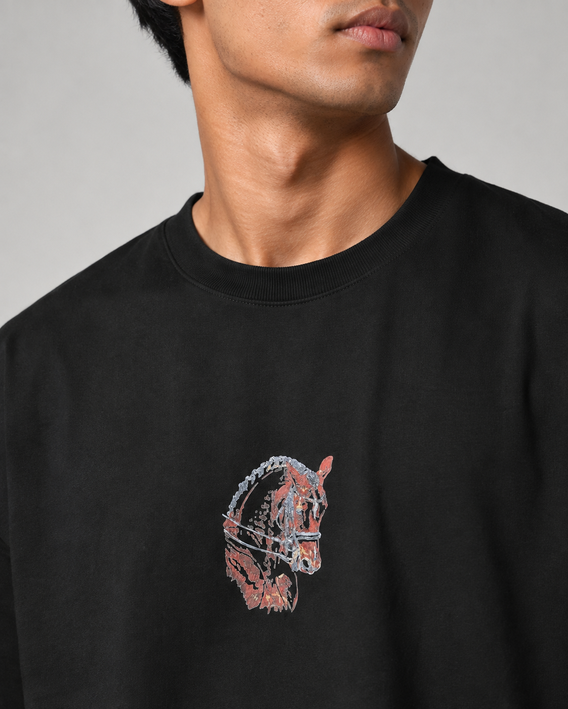 Untamed Oversized Graphic T-Shirt – Black