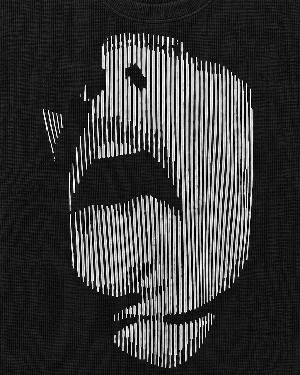 Distorted Face Waffle Tee