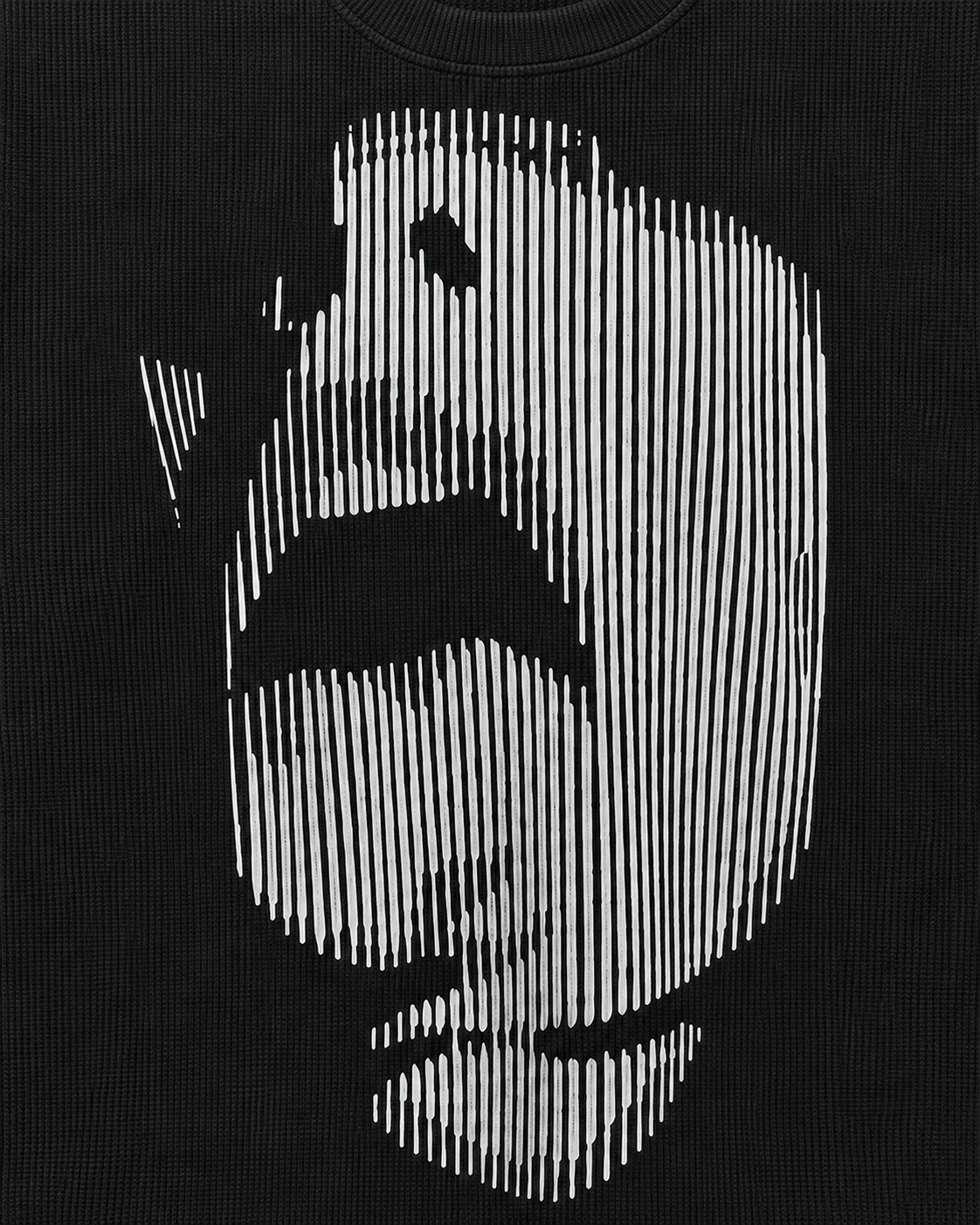 Distorted Face Waffle Tee