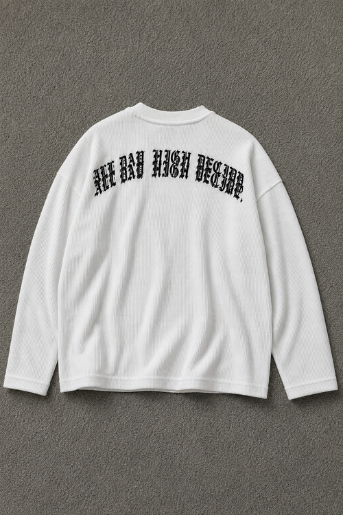 Aim High Waffle Tee – White