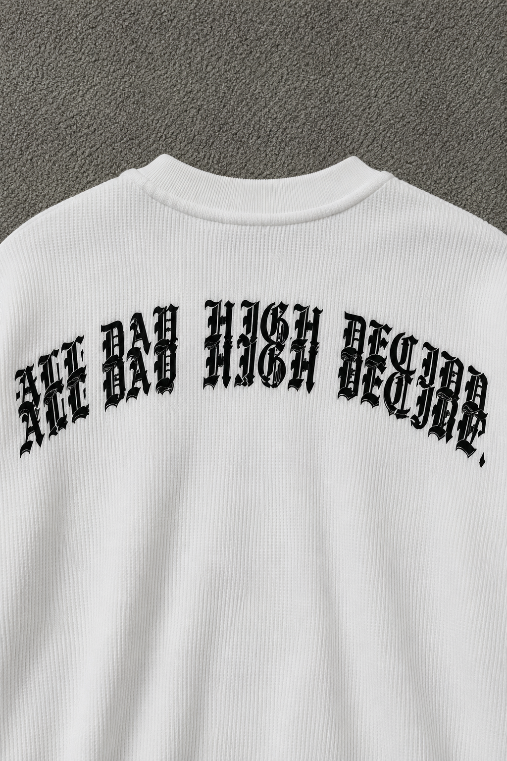 Aim High Waffle Tee – White